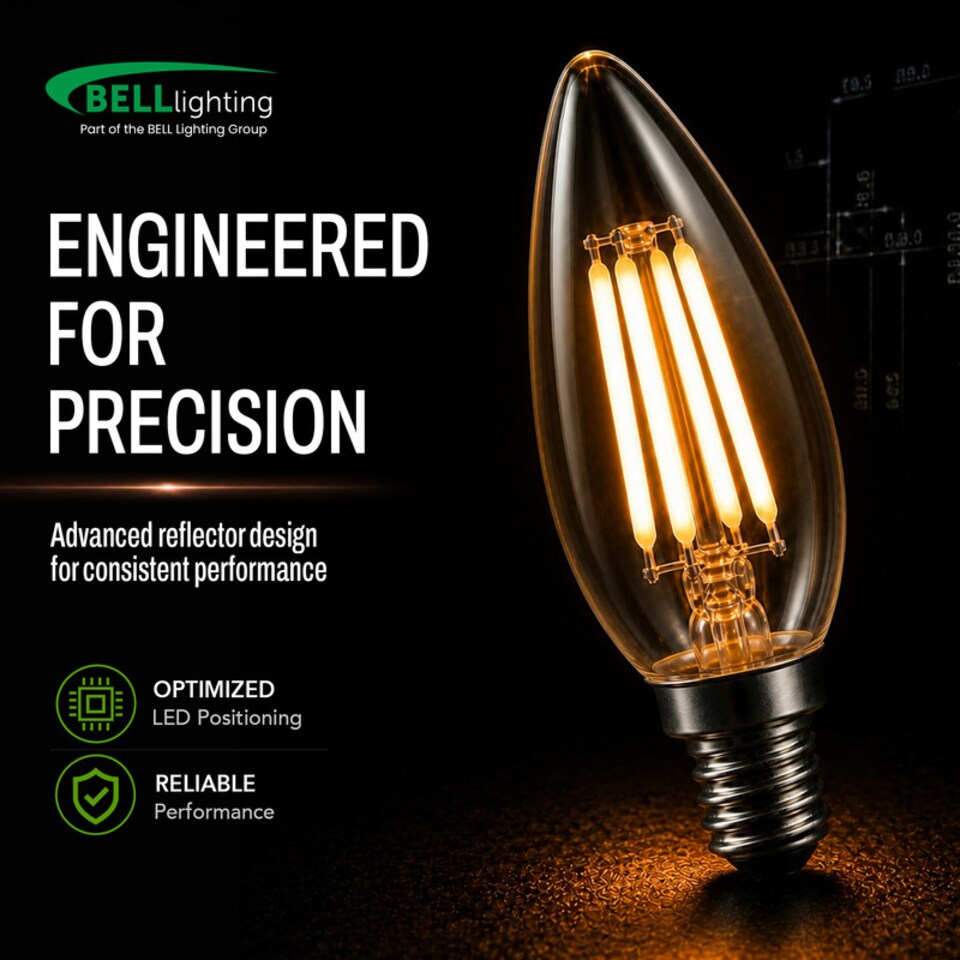 image 1 of BELL Lighting E14 SES LED Filament Candle 4.5W Light Bulb Warm White 2700K