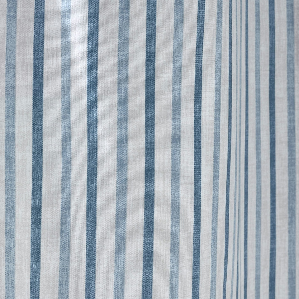 image 1 of Catherine Lansfield Logan Stripe 66x90 Inch Lined Eyelet Curtains Blue | Blue