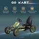 image 8 of HOMCOM Pedal Go Kart Ride On Racer Hand Brake EVA Tyre Adjustable Seat Green