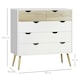 image 3 of HOMCOM Chest of Drawers, 5 Drawer Storage Cabinet Unit Bedroom Living Room