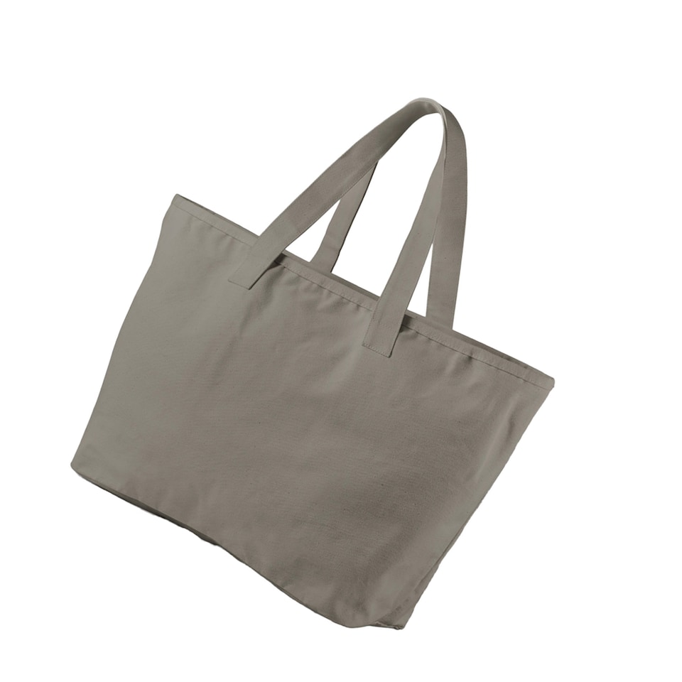 image 1 of Westford Mill Canvas Heavy Duty Tote Bag | Grey | Mushroom | 1
