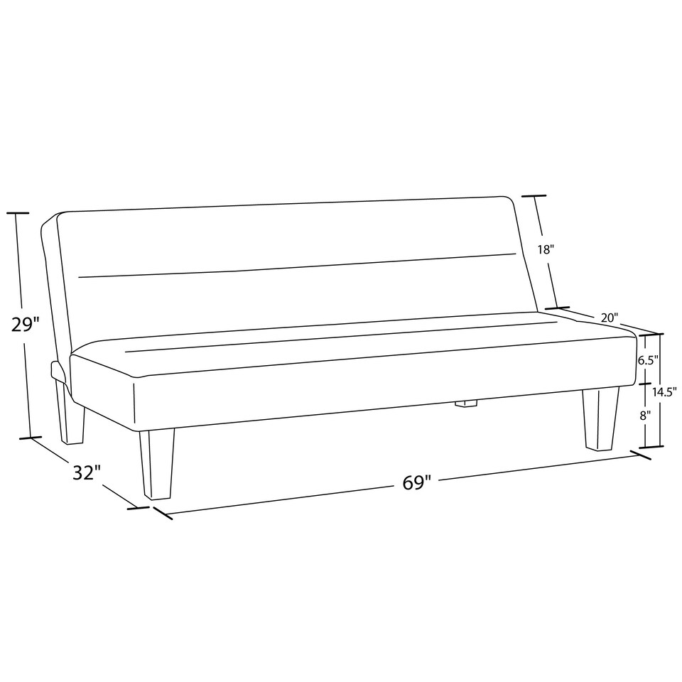image 1 of Kebo Sofa Bed Sofa in Velvet Black Black | Black