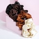 image 3 of Brushworks Natural Satin Scrunchies 4-Pack Nude | Multi | Nude