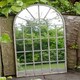 image 1 of Indoor Outdoor Distressed Finish Arched Garden Mirror N/A