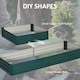 image 9 of Outsunny Galvanised Raised Garden Bed Metal Planter Box with Open Bottom, Green