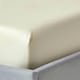 image 1 of Homescapes Cream Organic Cotton Fitted Sheet 400 TC, Double | Cream | Double
