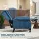 image 3 of HOMCOM Manual Reclining Armchair Recliner with Footrest Royal Blue Blue