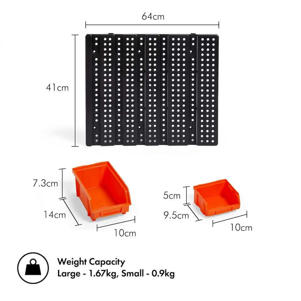image 1 of VonHaus 30pcs Wall Mount Storage Organiser Bin for Garage