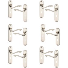 Polished Nickel URFIC Kensington Lever Door Handles | Multi | Keyhole | 6