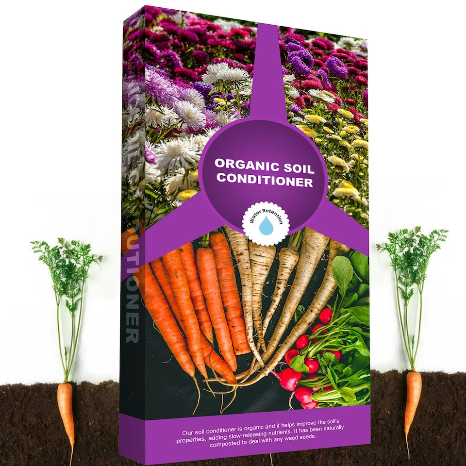 image 1 of 2 Bags (120 Litres) Organic Soil Conditioner Compost Bags Ideal For Planting, Flower Beds, Sowing Baskets & Tubs
