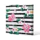 image 1 of Floral Flamingos (Canvas Print) 114 x 114 x 4cm