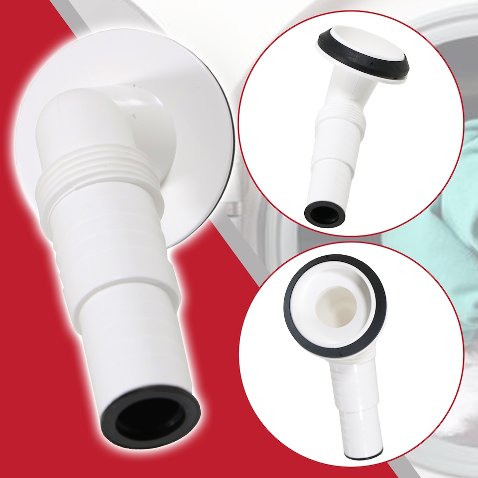 image 1 of SPARES2GO Appliance Trap Adaptor 40mm 1 1/2" Washing Machine Dishwasher Waste Pipe Tee Kit