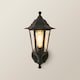 image 4 of ValueLights Black Traditional Wired Outdoor Security Lantern Wall Light