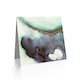 image 2 of Abstract Paint Green Art Blank Just to Say Card