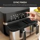 image 4 of HOMCOM Dual Zone Air Fryer 8.5L Double Air Fryer with SYNCFinish 2700W