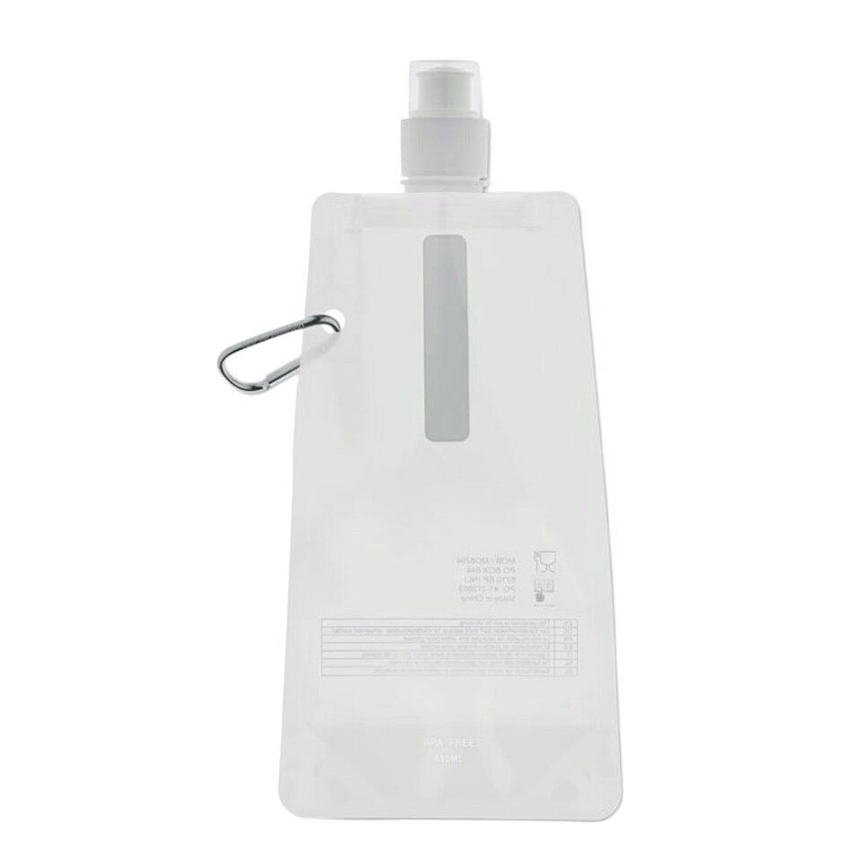 image 1 of MidOcean Gates Plain Foldable 480ml Water Bottle - White - One Size One Size