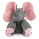 image 1 of Peek A Boo Singing Elephant Plush Toy, Talking Singing Elephant Plush Huggable Baby Toy (Grey)