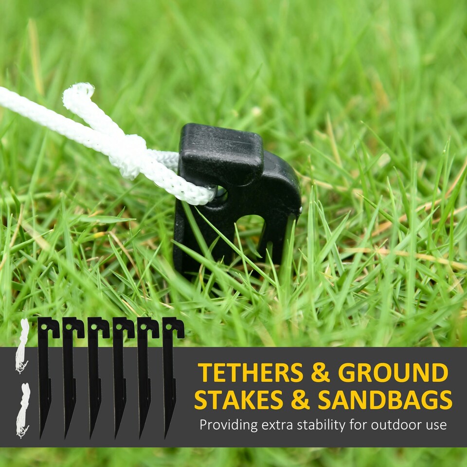 image 1 of Outsunny 8FT Christmas Blow Up Gingerbread Man with Candy Cane for Party