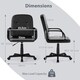 image 3 of COSTWAY Leather Office Chair PU Upholstered Swivel Chair Black