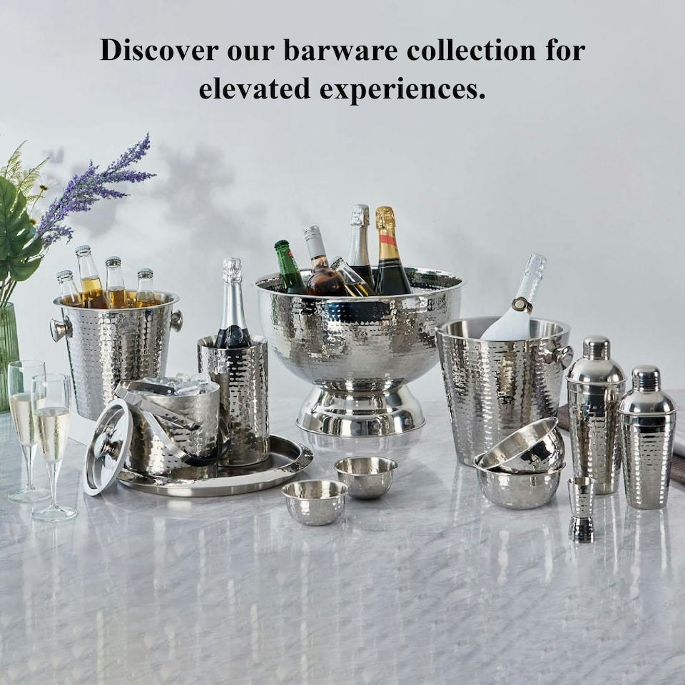 image 1 of Buckingham Stainless Steel Professional Cocktail Shaker 750 ml , hammered effect Silver