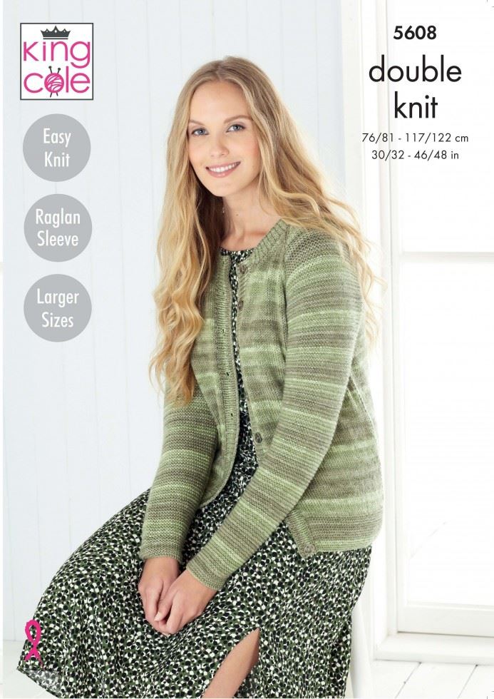 King Cole Island Beaches DK Knitting Pattern 5608, Cardigans and Sweaters for Women - 30 - 48 Inches - Easy