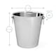 image 3 of Rink Drink Stainless Steel Ice Bucket & Tongs Set - 4 Litre - Silver