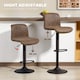 image 6 of HOMCOM Bar Stools Set of 2, Height Adjustable Barstools with Backrest and Footrest, PU Leather Upholstered Dining Stools for Kitchen, Counter, Breakfast Bar, Brown