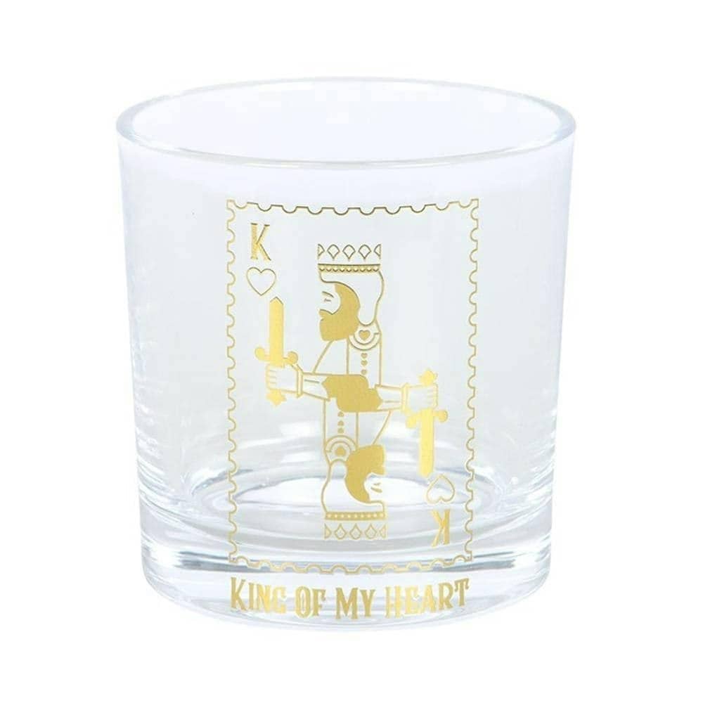 Something Different King Of My Heart Glass - Clear/Gold - One Size