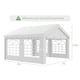 image 7 of Outsunny 4m Gazebo Garden Marquee Canopy Party Carport Shelter Garage Tent White