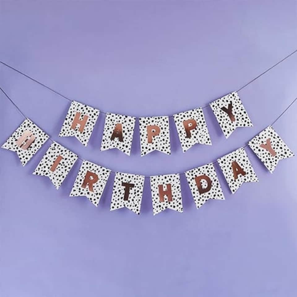 image 1 of Dalmatian Happy Birthday Cardboard Letter Banner 200cm