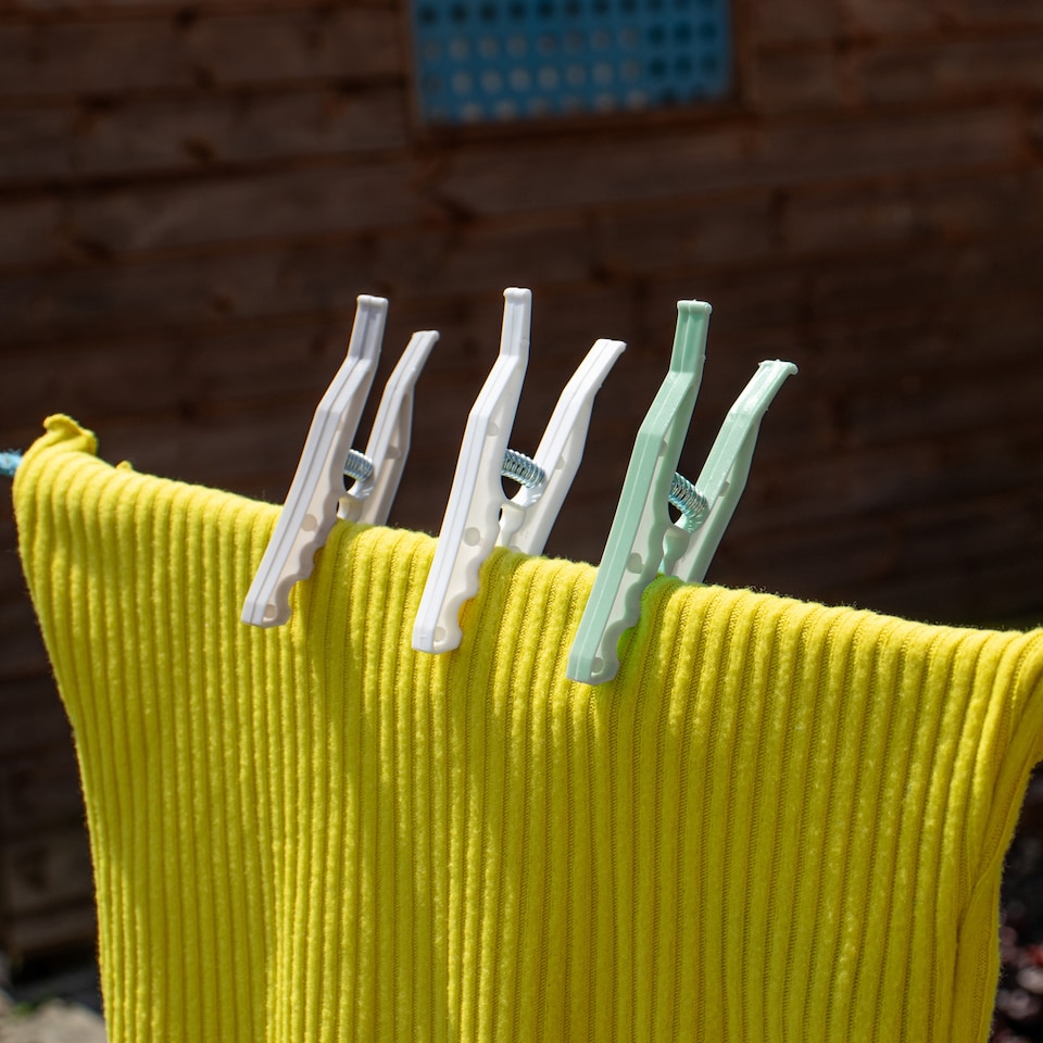 image 1 of JVL 144 Pack Large Plastic Clothes Pegs,  Assorted Colours
