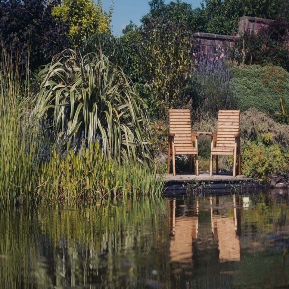 image 1 of Valley Love Seat Angled - Timber - L100 x W163 x H95 cm - Garden Furniture - Flat Pack - Partially Assembled