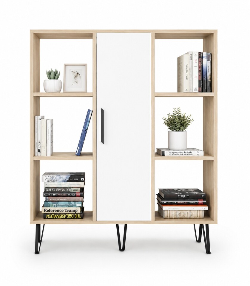 image 1 of Decorotika Peoria 6 Shelves and a Cabinet Bookcase
