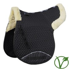 Rhinegold Luxe Fur Numnah Black | Colour: Black/Black
Size: Pony