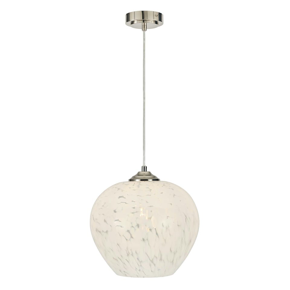 image 1 of BHS Agnes 1 Light Flakestone Pendant, Silver