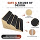 image 4 of Stairwedge Dog Steps Pack of 5 Soft grip carpet ramps with grooved safety for confident climbing Natural cork design supports mobility for dogs and small pets