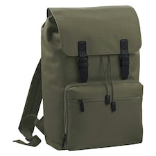 Bagbase Heritage Laptop Backpack Bag (Up To 17inch Laptop) - Olive/Black - One Size