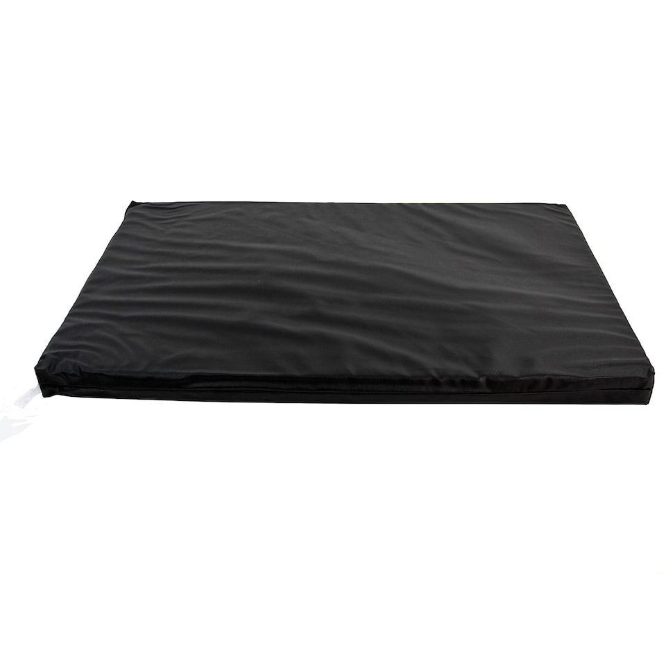 image 1 of Actiaspet Heavy Duty Waterproof Dog Crate Bed with Hard Wearing 1000D Polyester Faux Leather Outer (Black, Large)