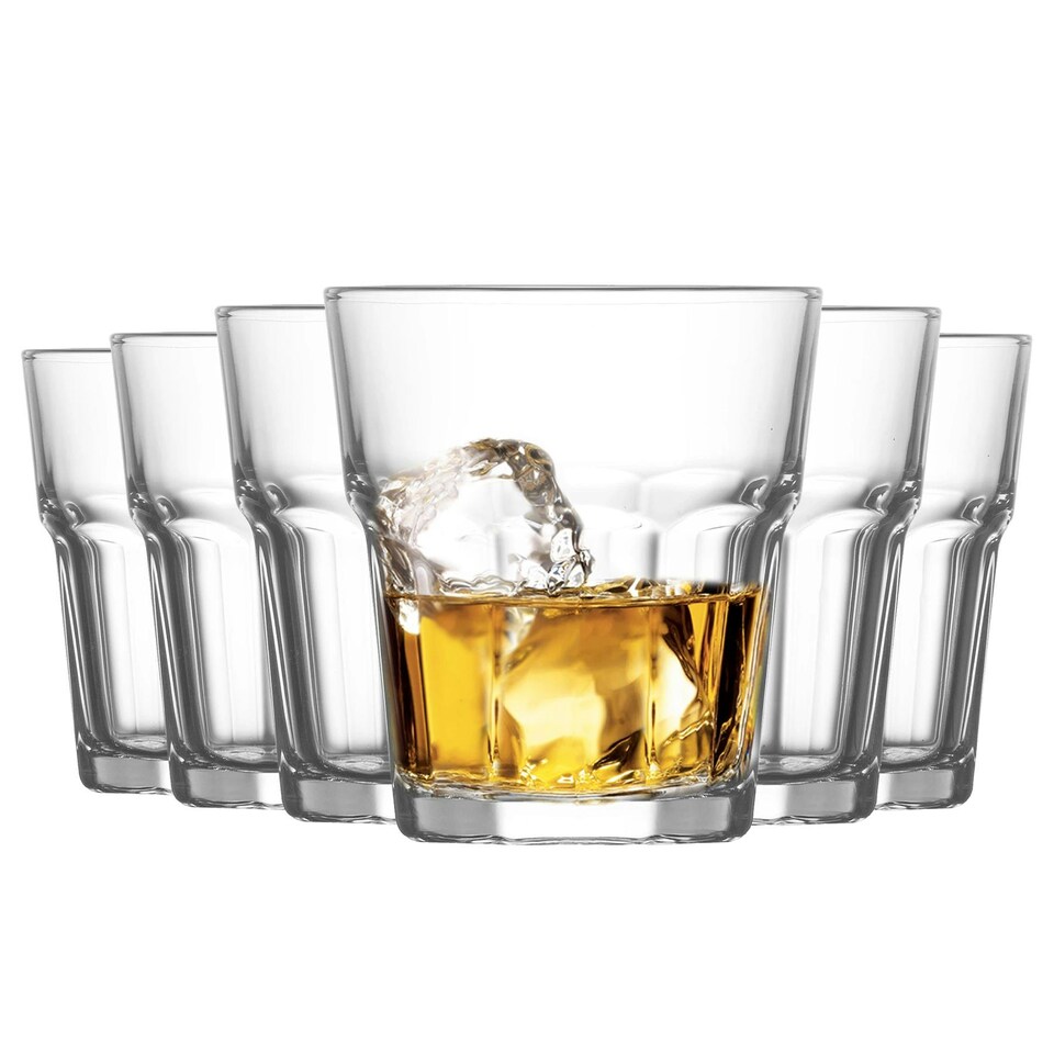 image 1 of LAV Aras Whisky Glasses - 305ml - Clear - Pack of 6 Clear