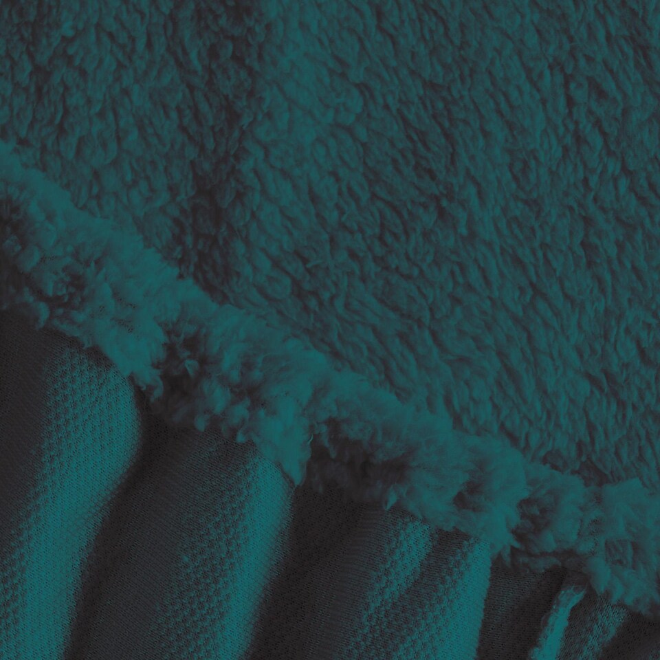 image 1 of OHS Teddy Fleece Thermal Fitted Bed Sheet | Green | Teal | Single