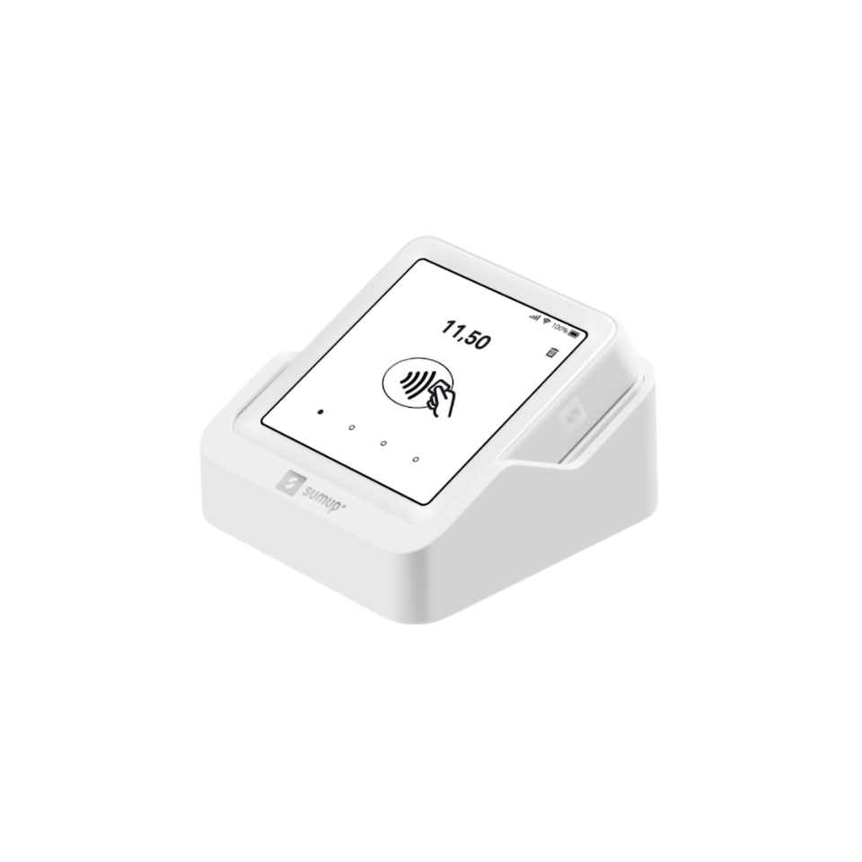 image 1 of SumUp Solo with Charging Cradle Card Payment Reader with Built-in WiFi & 4G