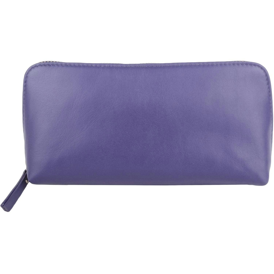 image 1 of Smooth Leather Cosmetics / Stationary Holder / Pouch / Case | Blue | Purple