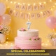 image 4 of Silver 7 Number Candle Birthday Anniversary Party Cake Decorations Topper | Silver