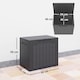 image 3 of Outsunny 93L Plastic Garden Storage Box, Outdoor Storage Box with Handles, Waterproof Outdoor Storage Container for Garden Tools and Accessories, Black