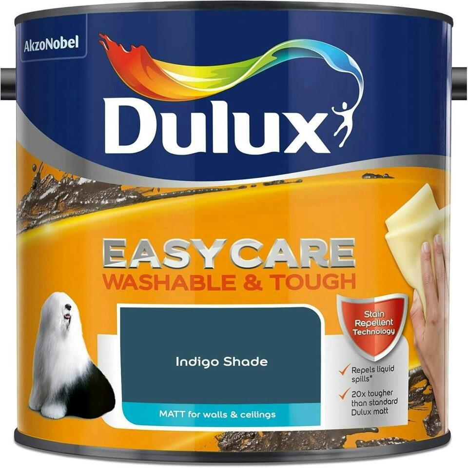 image 1 of Dulux Easycare Washable & Tough Matt 2.5L Indigo Shade