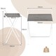 image 3 of COSTWAY 60CM Folding Computer Desk with Tablet Bracket Grey Grey