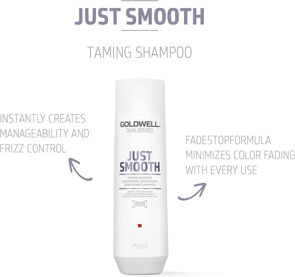 image 1 of Goldwell Dualsenses Just Smooth Taming SHAMPOO For Unruly Hair 250ml