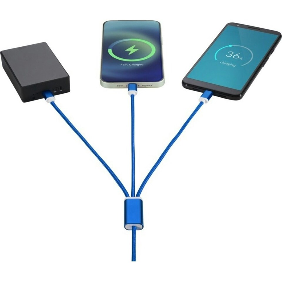 image 1 of Bullet Versatile USB Cable - Royal Blue - One Size