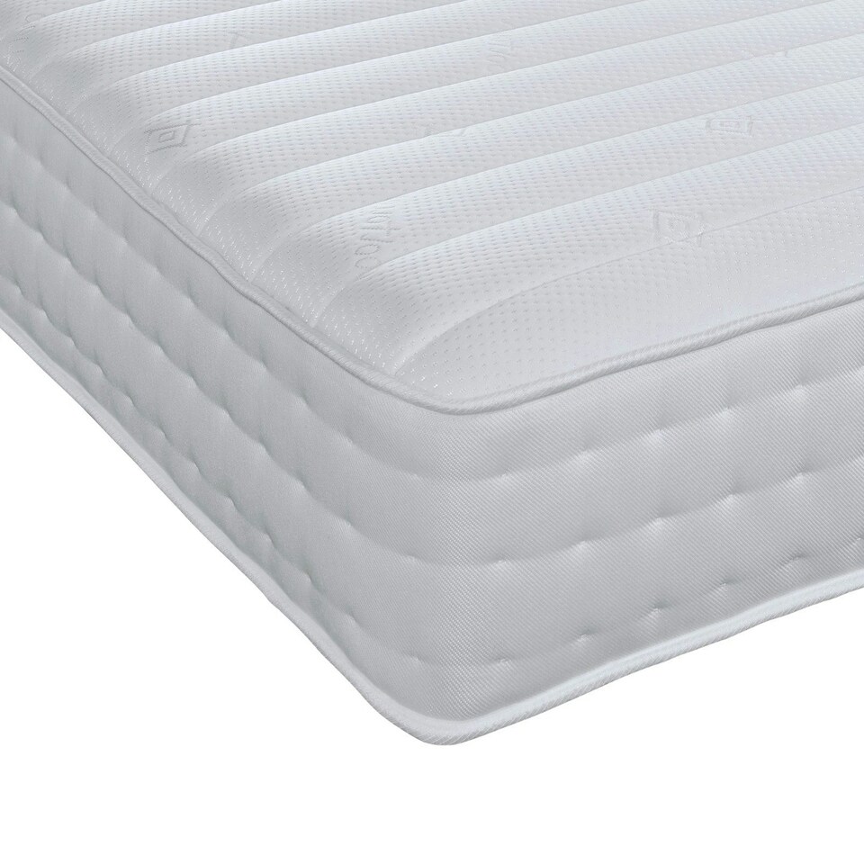 image 1 of 1000 Pocket Sprung Memory Foam Mattress - Micro Quilted Design White | Single