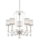 image 1 of Whitney 5 Light Multi Arm Chandelier Silver Finish, E14